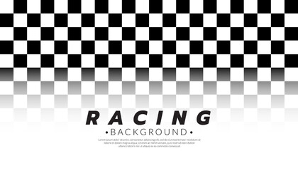 Abstract checkered round frame. Racing concept. Chess gradient, transparent, on white background. Border template.