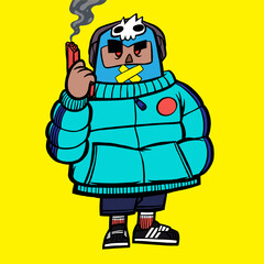 Cartoon Hip Hop Fashion