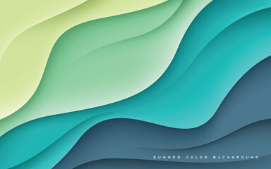 Summer color wavy dimension background