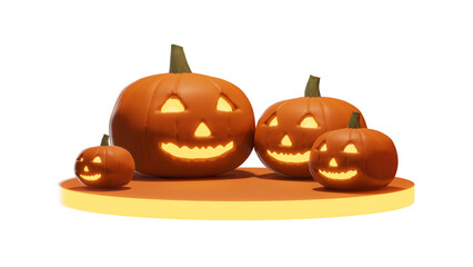 halloween pumpkin isolated on white