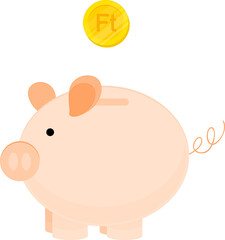 Hungarian Flag hand drawn,Hungarian forint hand drawn