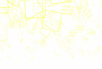 Light Yellow vector pattern with polygonal style with circles.
