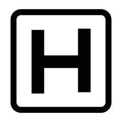 Clinic, healthcare, hospital, sign icon