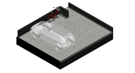 Isometric Architectural Projection - AI Exterior Isometric Garage 4