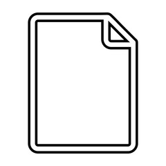 Blank document line icon. Empty file page vector outline sign.