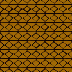 brown repetitive background with triangles and squares. hand drawn geometric illustration. vector seamless pattern. fabric swatch. wrapping paper. continuous design template for textile, linen, decor