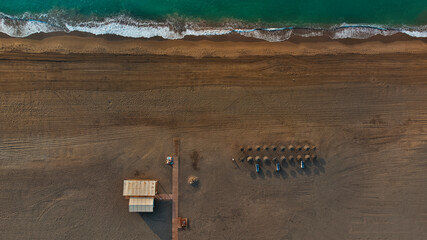aerial view of the beach