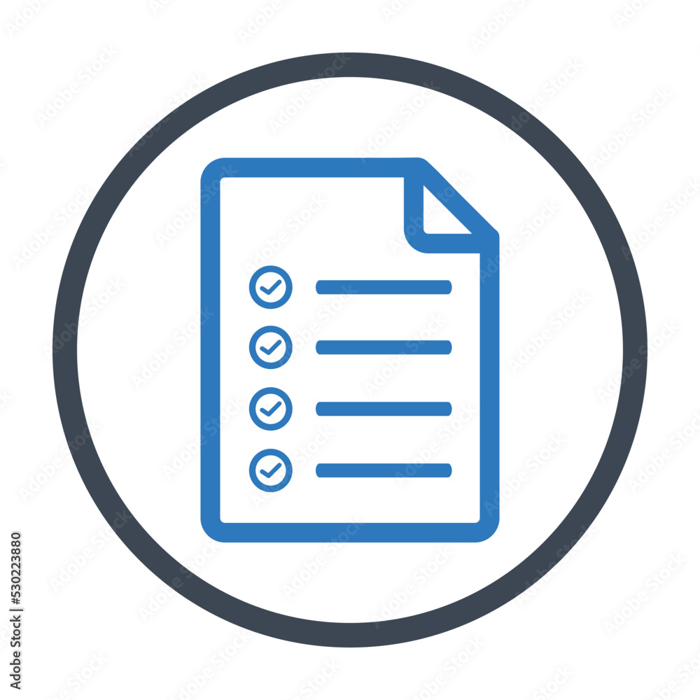 Aufkleber flat design of checklist icon isolated on transparent background. to-do list vector illustration. fi