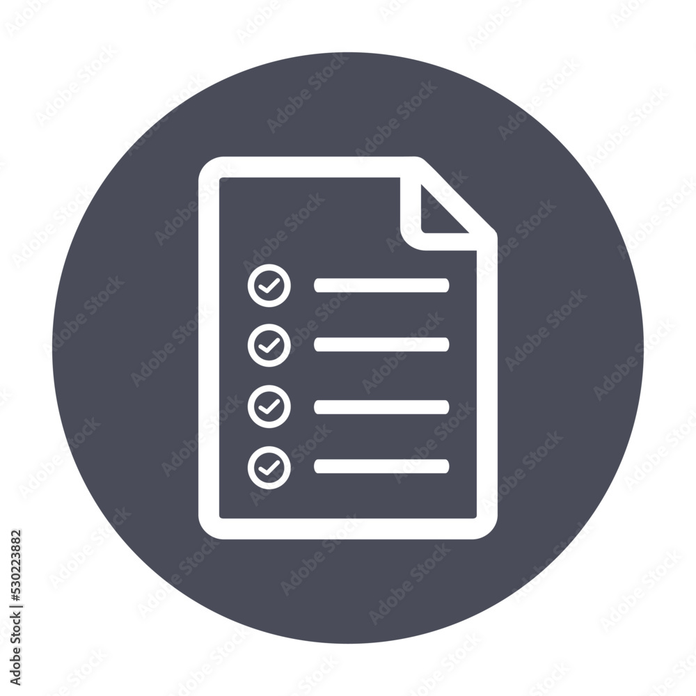 Aufkleber flat design of checklist icon isolated on transparent background. to-do list vector illustration. fi