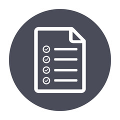 Flat design of checklist icon isolated on transparent background. To-do list vector illustration. Fill form concept.