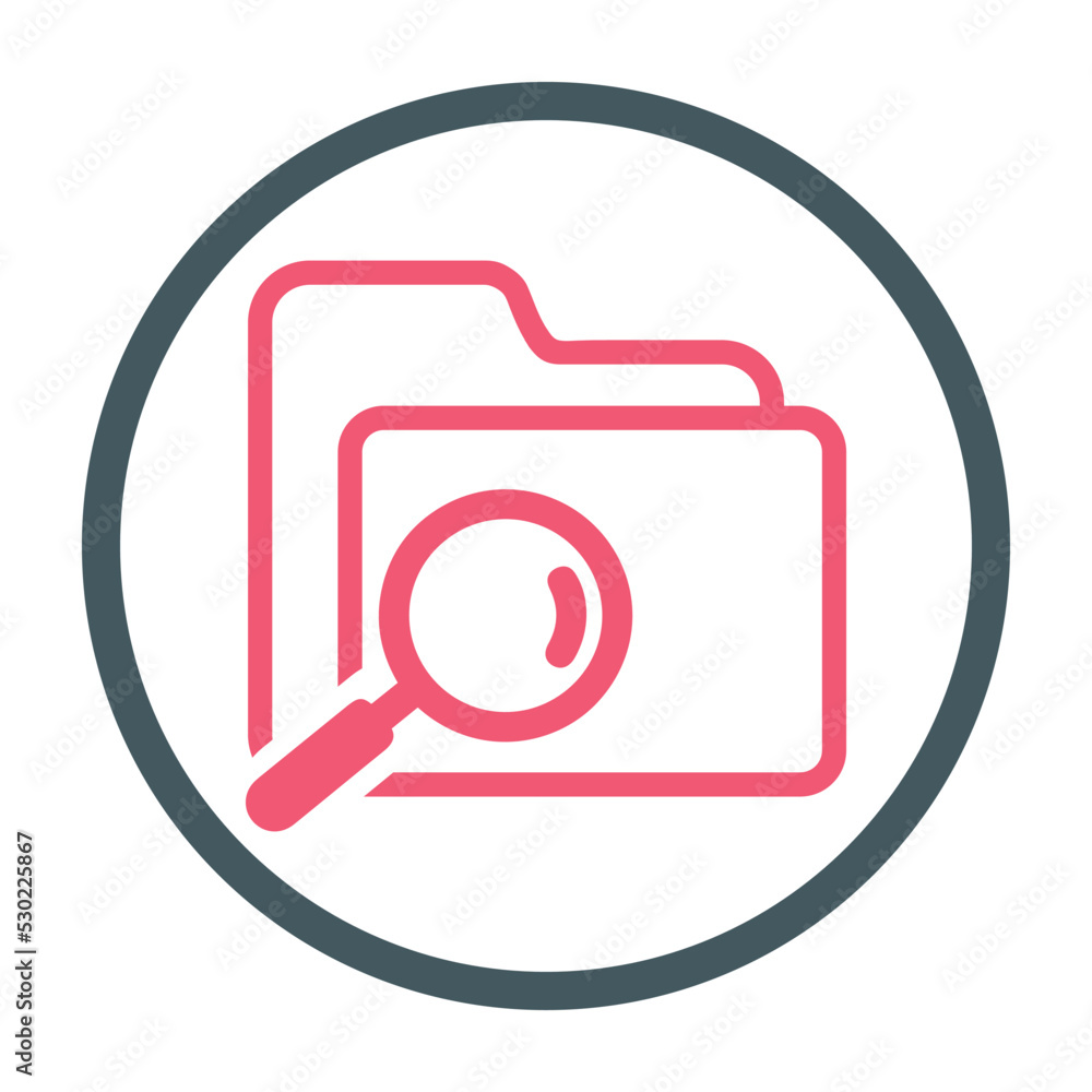 Canvas Prints Search file icon vector with flat style isolated
