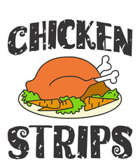 Chicken Stripsis a vector design for printing on various surfaces like t shirt, mug etc. 