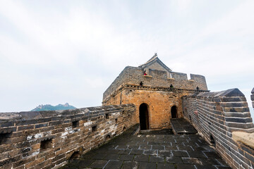Great Wall in China，The Great Wall and the beautiful clouds in the morning