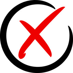 Obraz premium wrong mark symbol