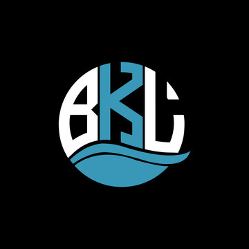 BKL logo monogram isolated on circle element design template, BKL letter logo design on black background. BKL creative initials letter logo concept. BKL letter design.
