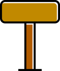 wooden street signpost and signage illustration