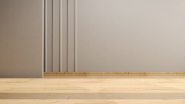 Clean Empty Room Interior Design Concept For Living Room Office Use, Smooth Plain Texture Background © lumerb