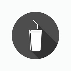 Disposable Drink Icon. Takeaway Beverage Symbol - Vector