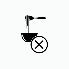 Food Insecurity Icon.  Symbol of Mass Consumption Material Unpreparedness - Vector.    