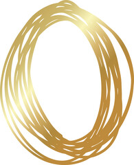 Circle gold, line hand drawn