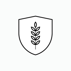 Food Security Icon. A Symbol of Mass Consumption Material Preparedness. Simple Symbol & Logo Template - Vector.   