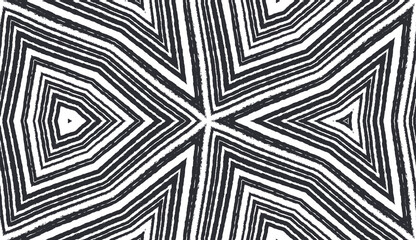 Mosaic seamless pattern. Black symmetrical