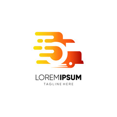 Letter O Truck Logo Design Vector Icon Graphic Emblem Illustration