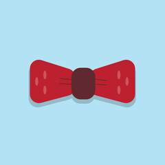 red tie bow tie for formal wear necktie for suit fashion style vector illustration
