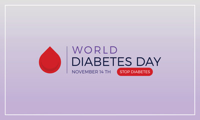 Flat design world diabetes day background