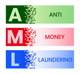 AML - Anti Money Laundering acronym, business concept background