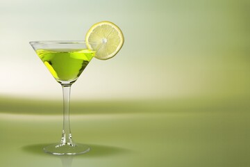 Martini tasty fresh cocktail on the desk