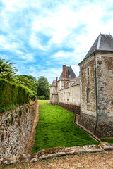 Fototapeta na wymiar Street view of old village Janvry in France