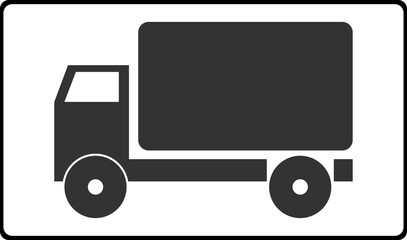 Type of vehicle. Truck, with maximum weight. Vector image.