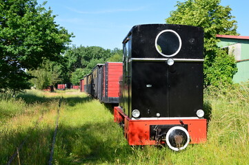 Historical Narrow Gauge Rail Way in the Village Altenboitzen, Lower Saxony