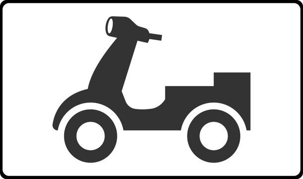 Type of vehicle. The motorcycle sign. Vector image.
