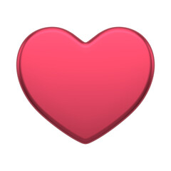 Red heart 3d symbol. Smooth gradient christmas present in creative style
