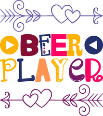 Beer Player Quotes Typography Retro Colorful Lettering Design Vector Template For Prints, Posters, Decor