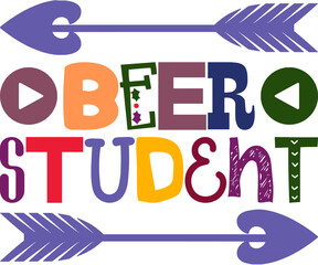 Beer Student Quotes Typography Retro Colorful Lettering Design Vector Template For Prints, Posters, Decor