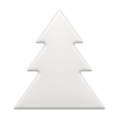 Abstract Christmas tree. White stylish decoration for winter fun holidays