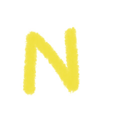 Hand Drawn Alphabet letter watercolor illustration element for kids basic education