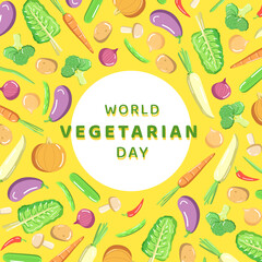 World Vegetarian Day Illustration Banner