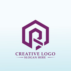 business management application logo letter R diamond