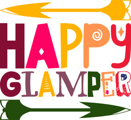 happy glamper Sign,ai,Camping
