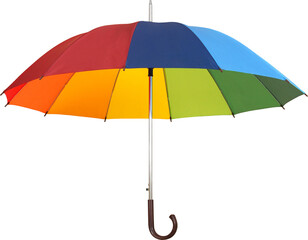 Rainbow umbrella on transparent background - obrazy, fototapety, plakaty