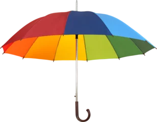Fotobehang Rainbow umbrella on transparent background © Andrzej Tokarski