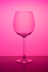 Wine glass on a purple background