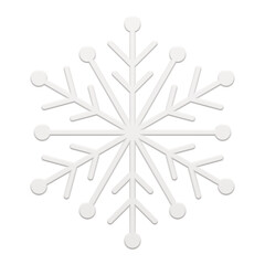 White new year interior snowflake. Patterned christmas gift for holiday