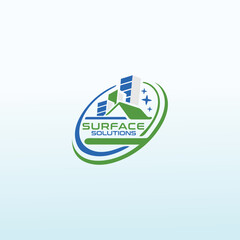 maintaining cleaning repairing surfaces vector logo design