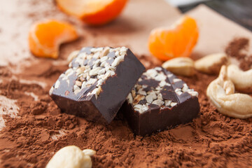Tasty sweet confectionery on a table.