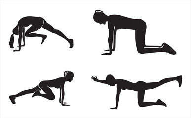 Exercise silhouette drawings to get your body in shape